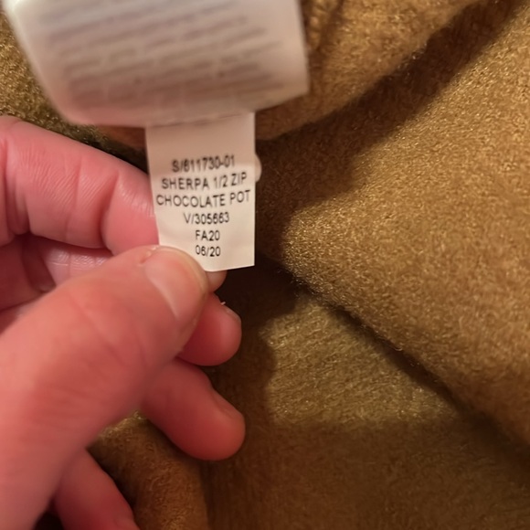 NWT Old Navy 1/2 Zip Sherpa Pullover in Chocolate - Picture 8 of 8